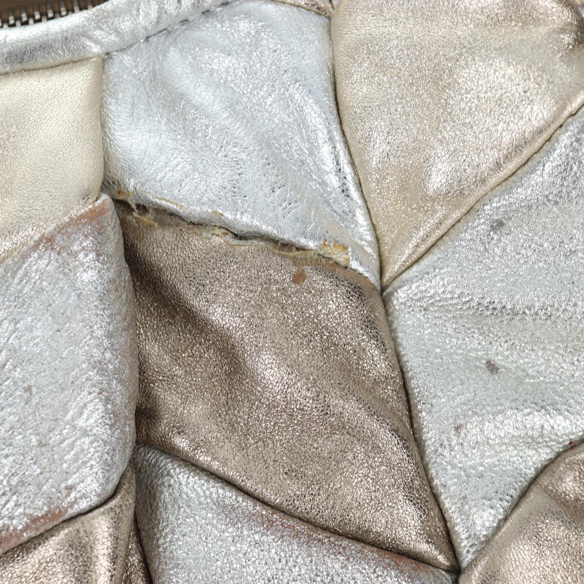 Miu Miu Hand Bag Leather 2way Silver Auth 204825A