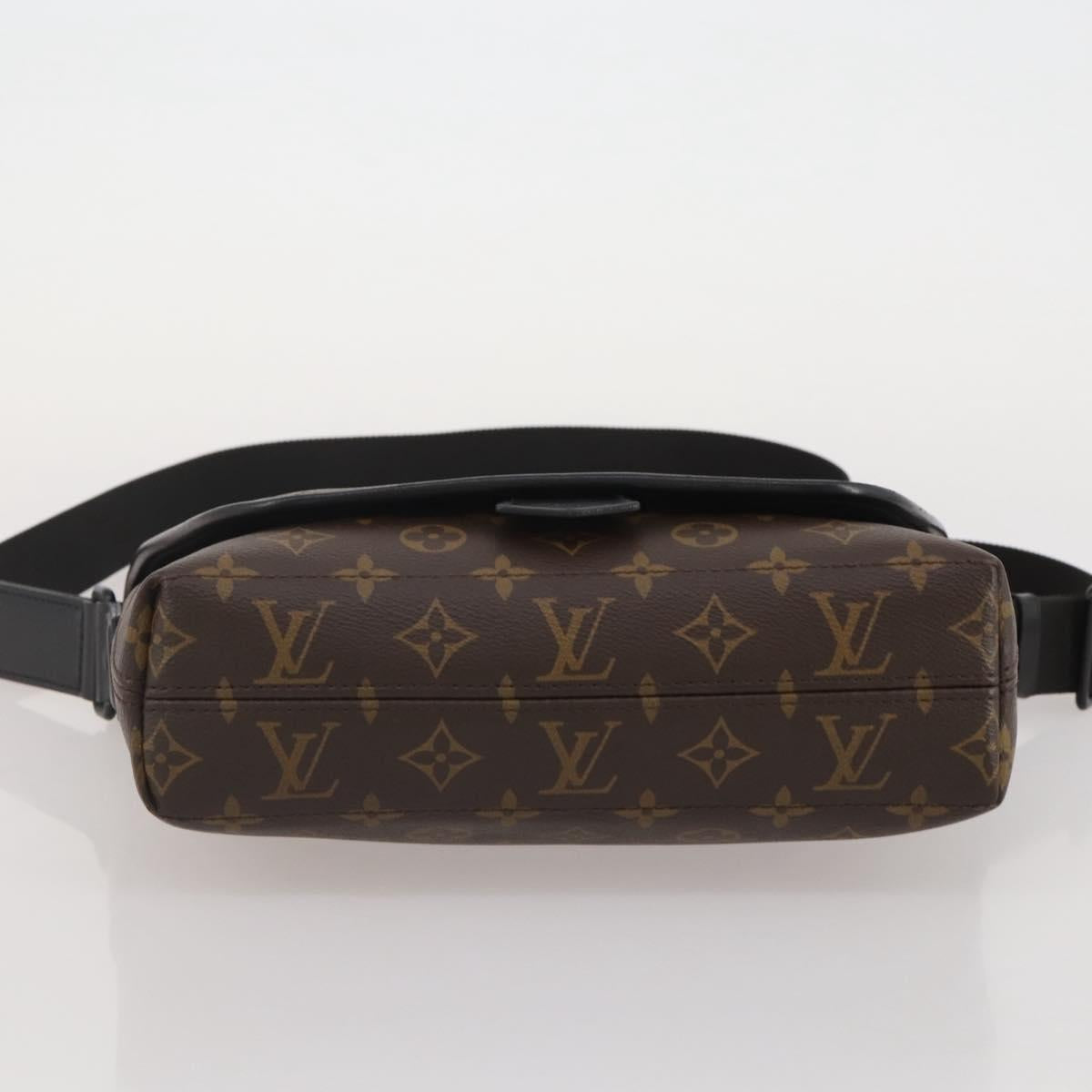 LOUIS VUITTON Monogram Macassar Magnetic Messenger Bag M45557 LV Auth 204827V