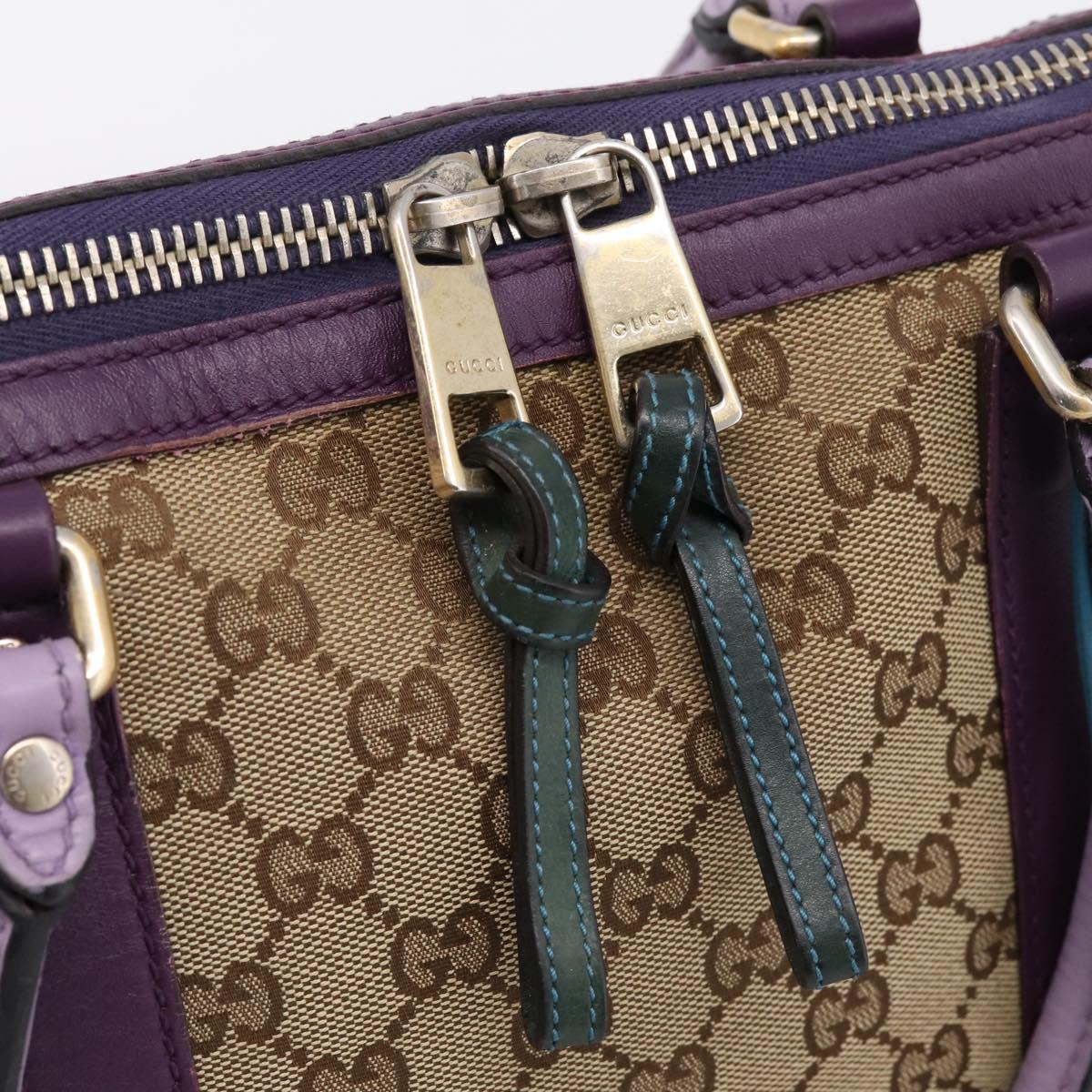 GUCCI GG Canvas Tote Bag Beige Gold 282325 Auth 204828