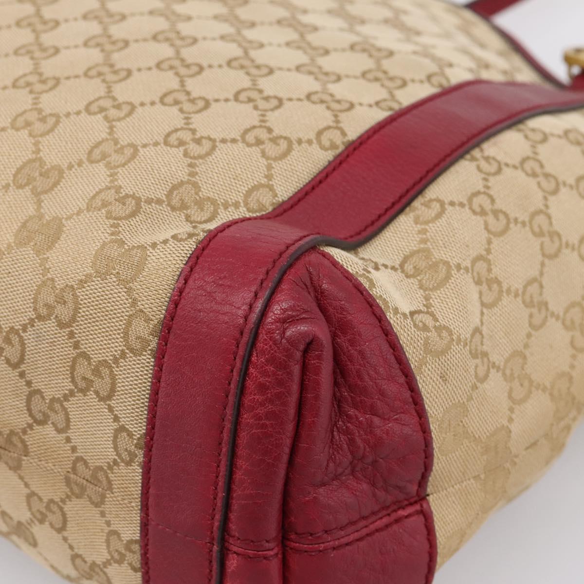 GUCCI GG Canvas Miss GG Tote Bag Beige Gold 342591 Auth 204831