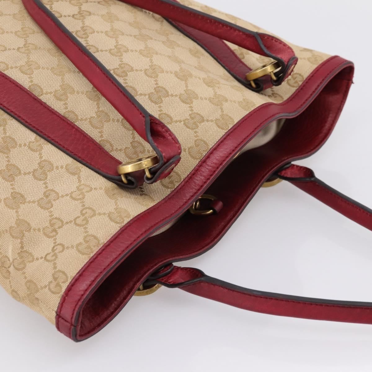 GUCCI GG Canvas Miss GG Tote Bag Beige Gold 342591 Auth 204831