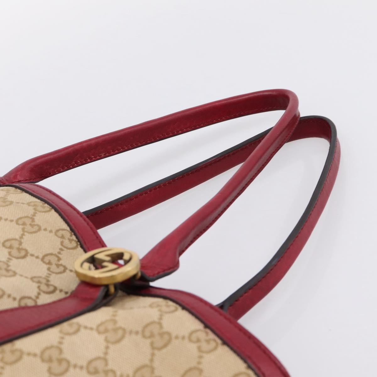 GUCCI GG Canvas Miss GG Tote Bag Beige Gold 342591 Auth 204831