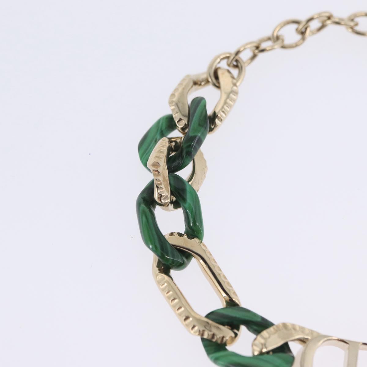 Christian Dior Bracelet metal Green Gold Auth 204841M