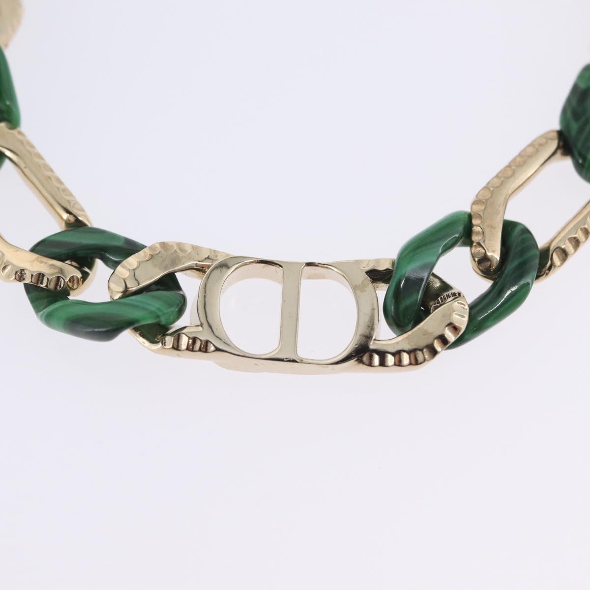 Christian Dior Bracelet metal Green Gold Auth 204841M