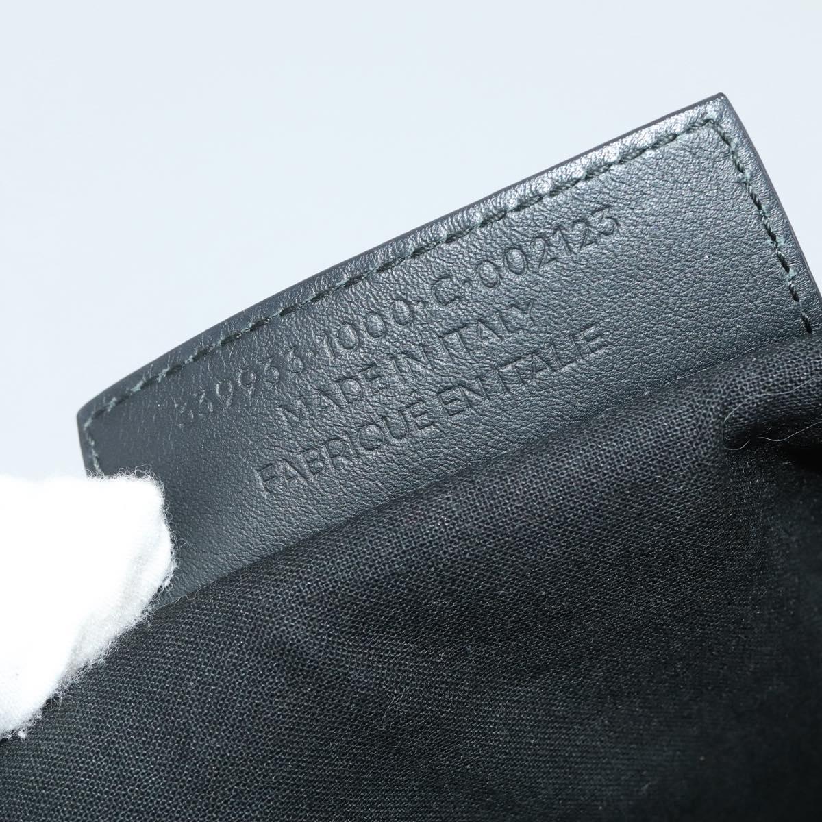 BALENCIAGA Navy Cabas Hand Bag Leather Black Silver 339933 Auth 204847