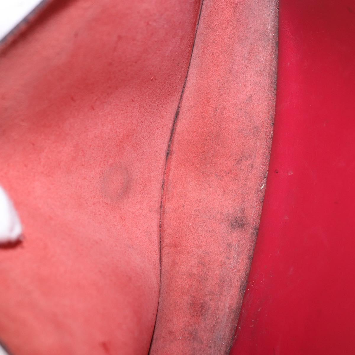 LOEWE Shoulder Bag Leather Red Gold Auth 204848