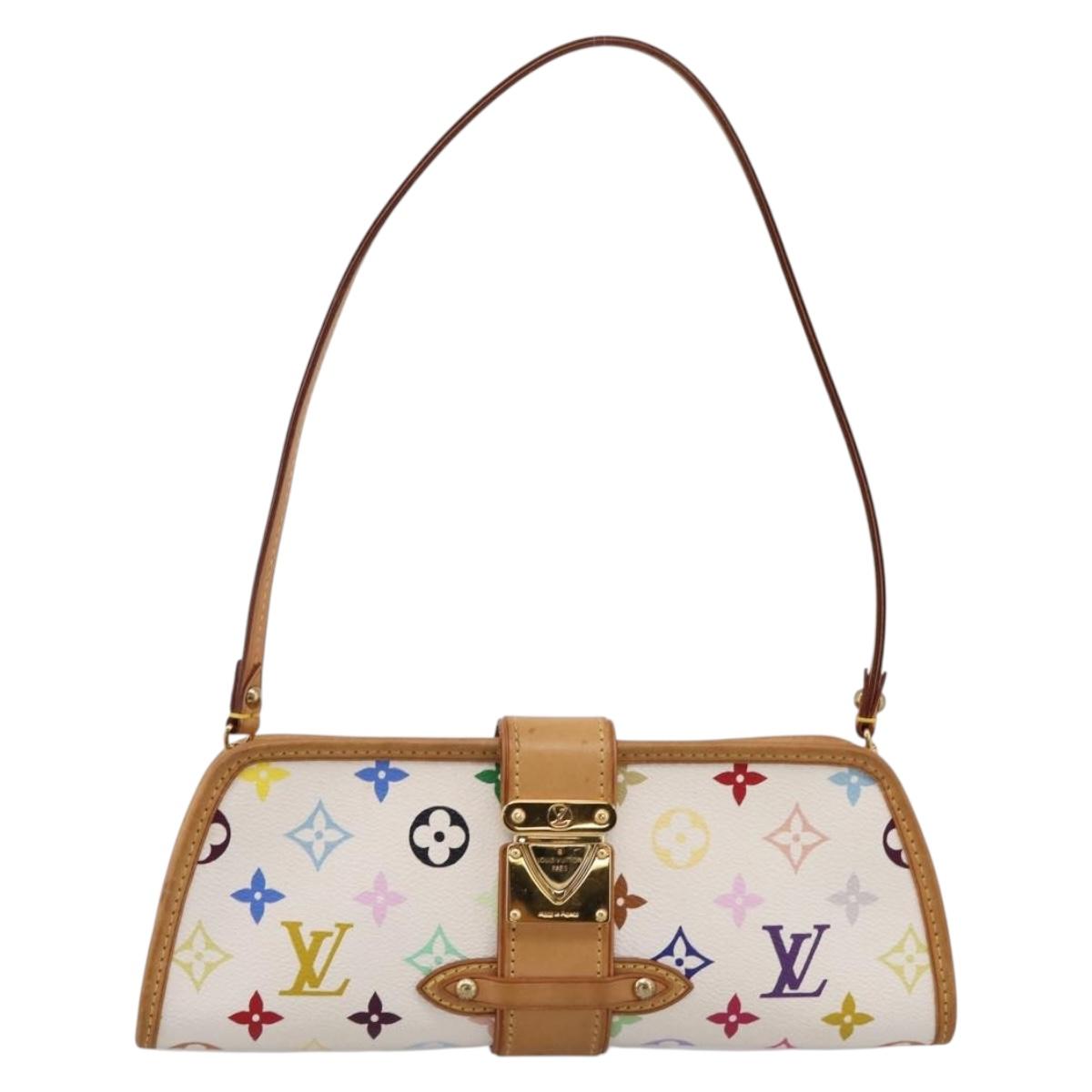 LOUIS VUITTON Monogram Multicolor Shirley Bag White M40049 LV Auth 204851V