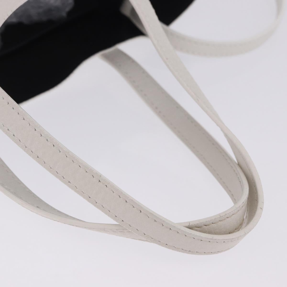 BALENCIAGA Everyday XXS Hand Bag Leather 2way White Silver 551815 Auth 204853A