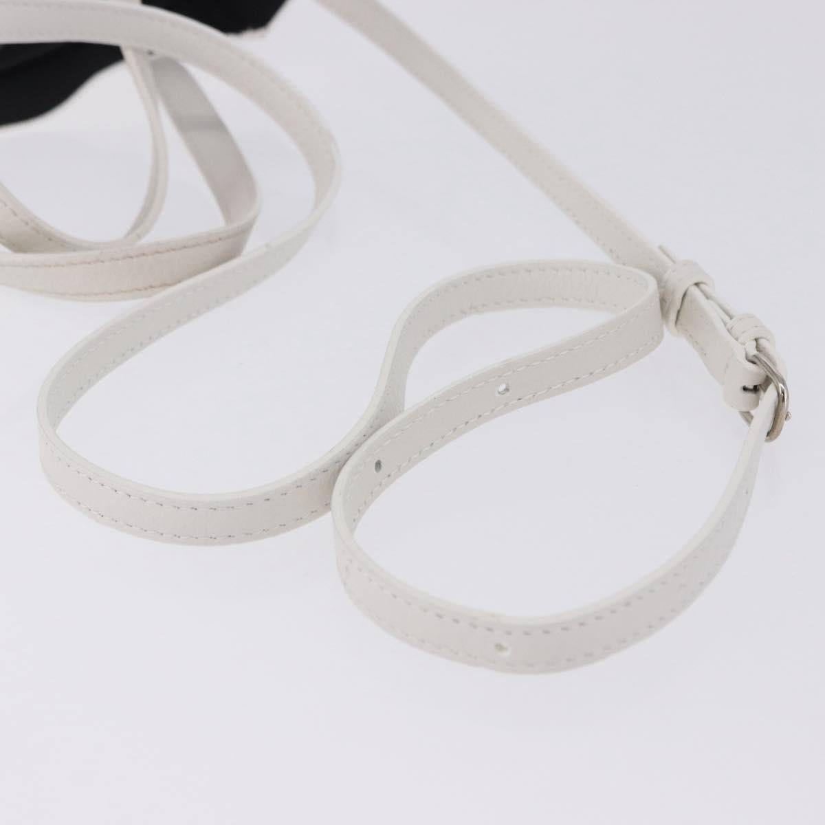 BALENCIAGA Everyday XXS Hand Bag Leather 2way White Silver 551815 Auth 204853A
