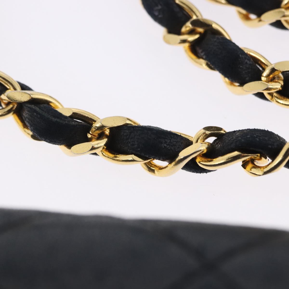 CHANEL Matelasse Chain Shoulder Bag Lamb Skin Beige Gold CC Auth 204855A