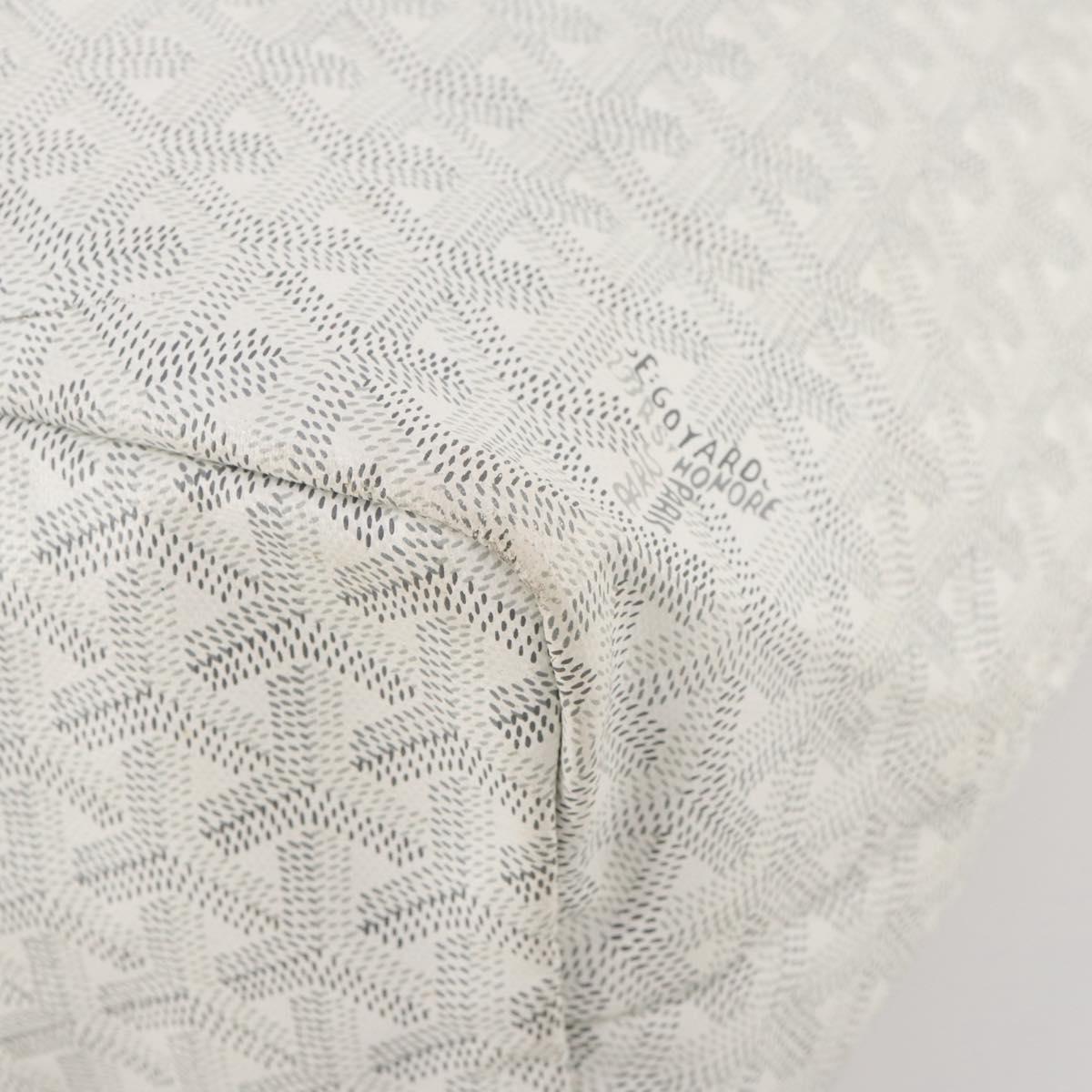 GOYARD Herringbone Saint Louis GM Tote Bag PVC White Auth 204859A