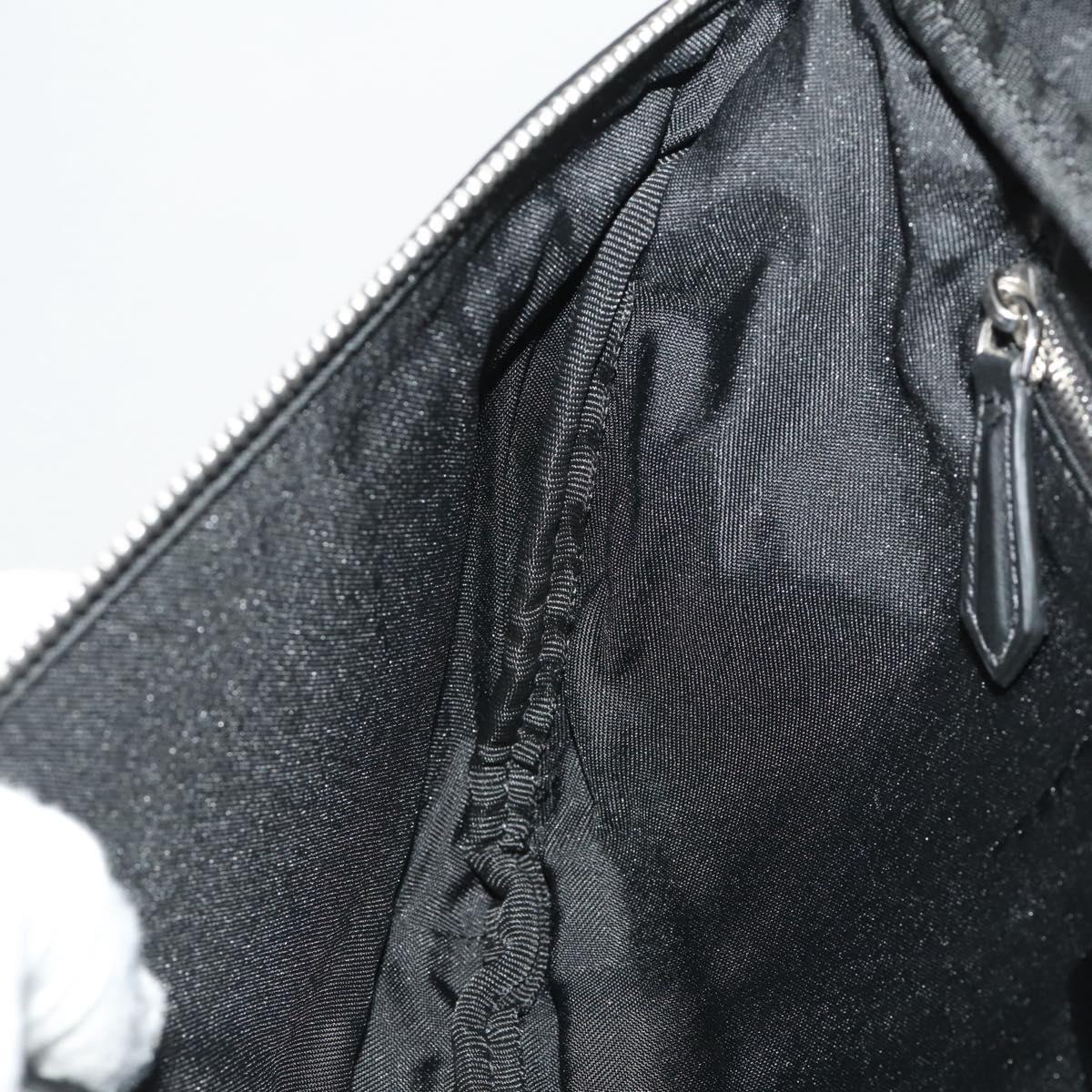 FENDI Bugseye Body Bag Leather Black Silver 7VA434 Auth 204881M