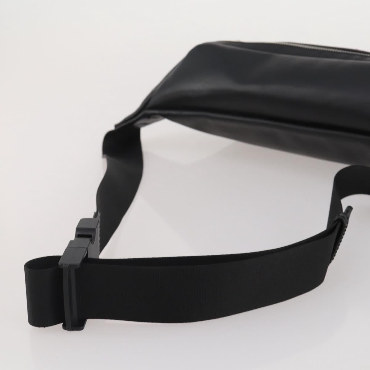FENDI Bugseye Body Bag Leather Black Silver 7VA434 Auth 204881M