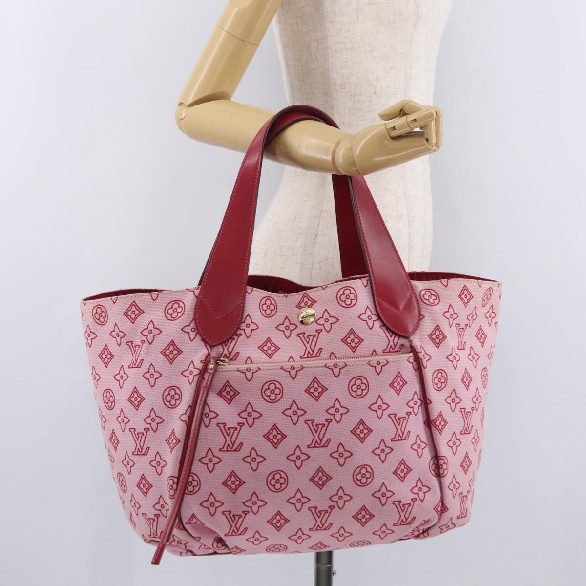LOUIS VUITTON Monogram Beach Cabas Ipanema PM Bag Pink M95984 LV Auth 204891A