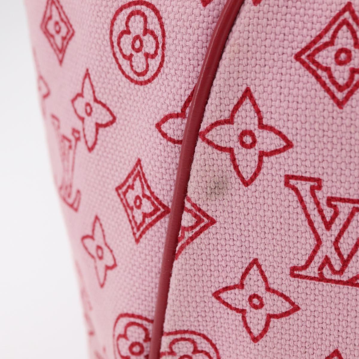 LOUIS VUITTON Monogram Beach Cabas Ipanema PM Bag Pink M95984 LV Auth 204891A