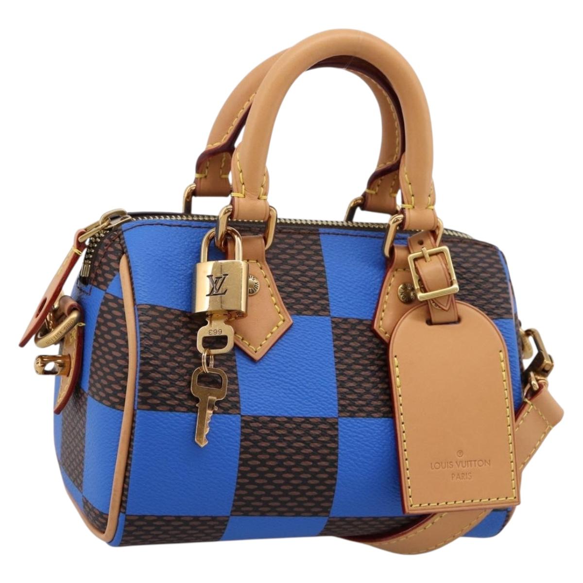 LOUIS VUITTON Damier Pop Speedy Bandouliere 18 Hand Bag N40595 LV Auth 204896SM