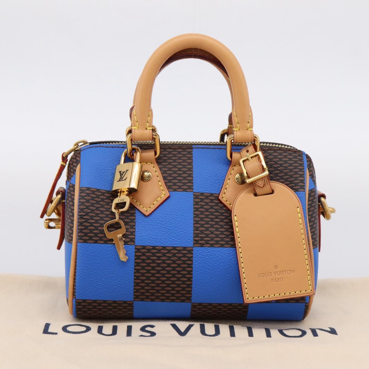 LOUIS VUITTON Damier Pop Speedy Bandouliere 18 Hand Bag N40595 LV Auth 204896SM