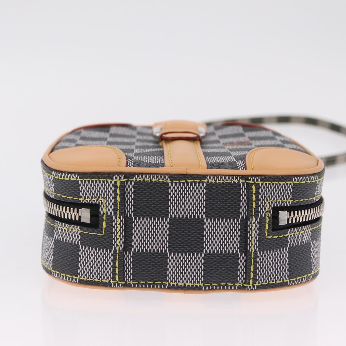 LOUIS VUITTON Damier Versette Vertical Bag White Black N60273 LV Auth 204899SAM