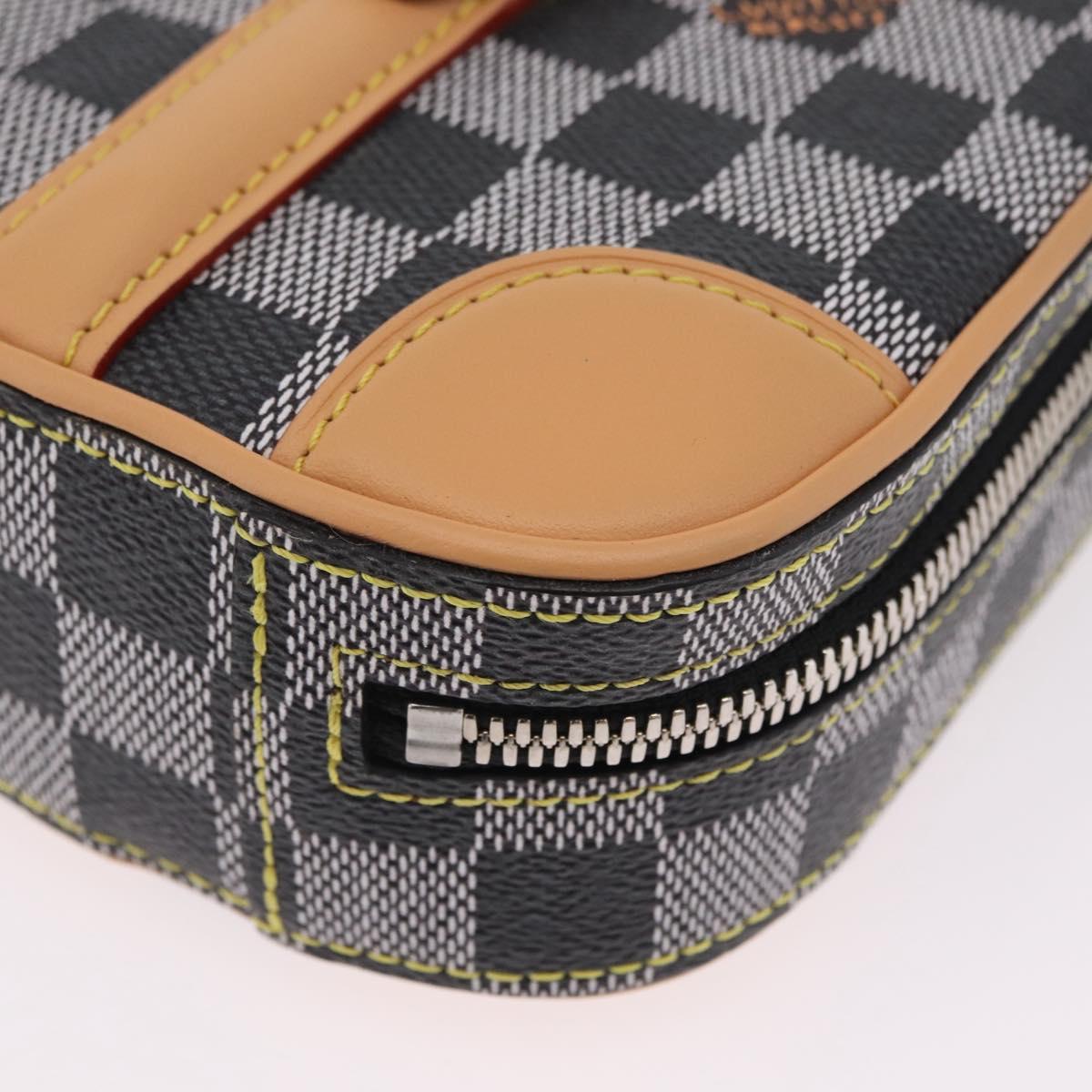 LOUIS VUITTON Damier Versette Vertical Bag White Black N60273 LV Auth 204899SAM