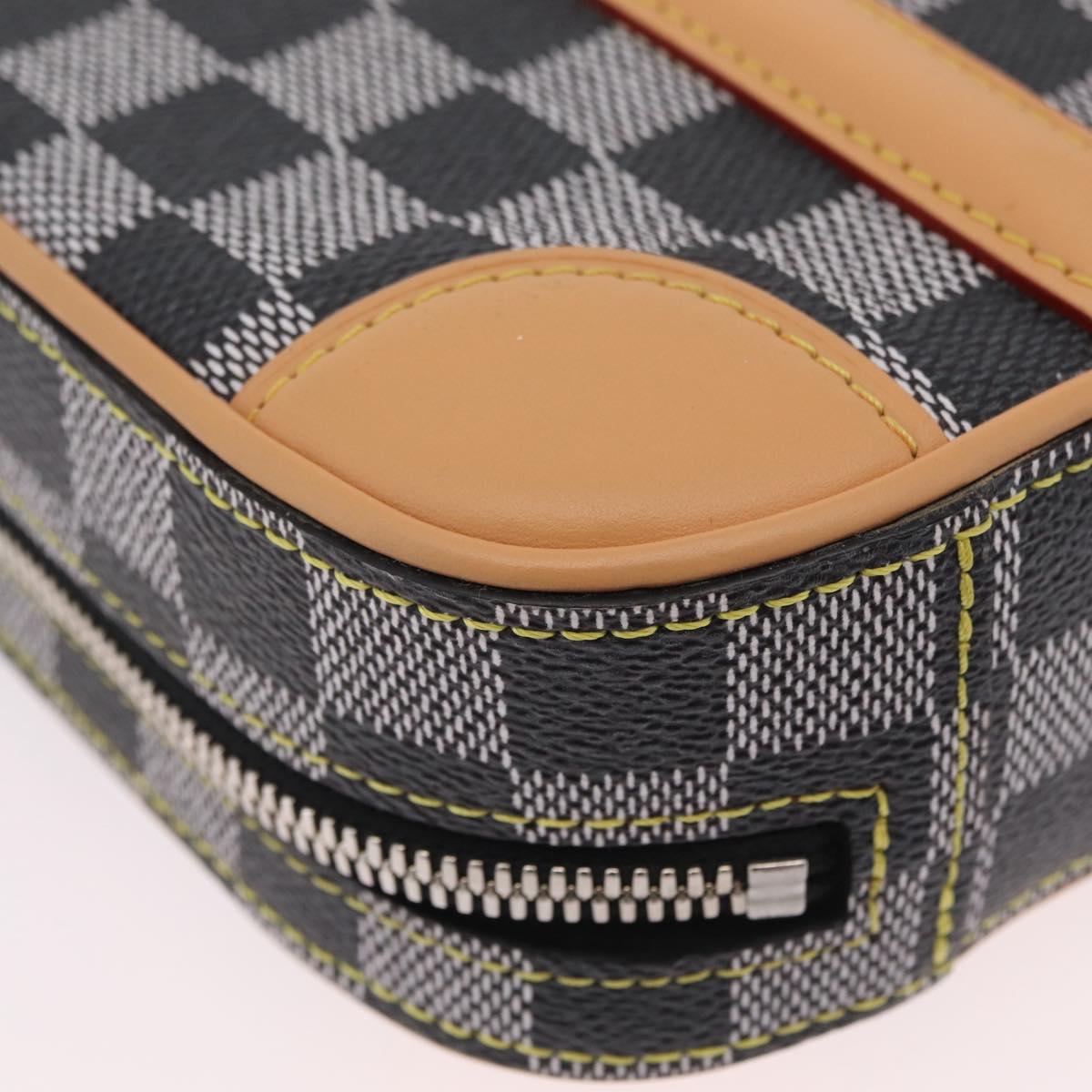 LOUIS VUITTON Damier Versette Vertical Bag White Black N60273 LV Auth 204899SAM