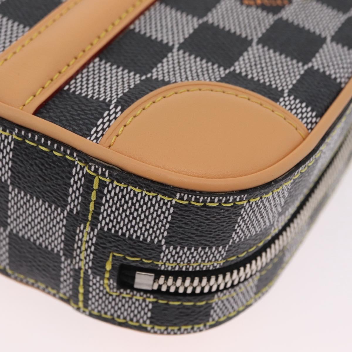 LOUIS VUITTON Damier Versette Vertical Bag White Black N60273 LV Auth 204899SAM
