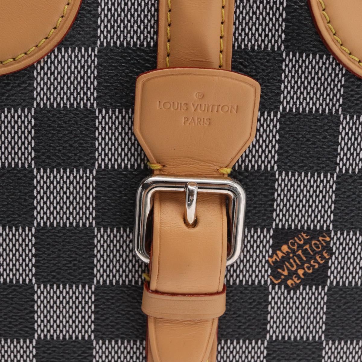 LOUIS VUITTON Damier Versette Vertical Bag White Black N60273 LV Auth 204899SAM