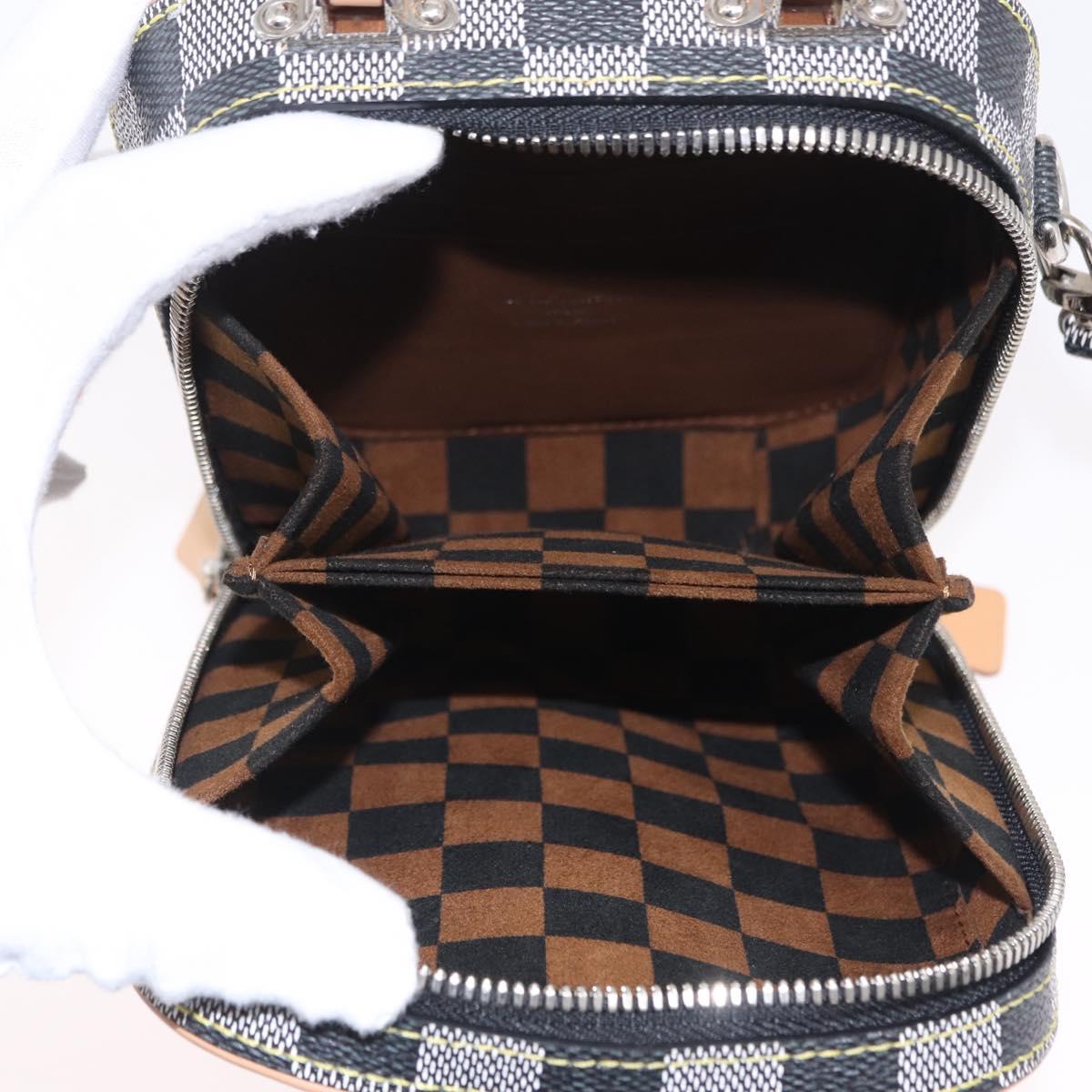 LOUIS VUITTON Damier Versette Vertical Bag White Black N60273 LV Auth 204899SAM