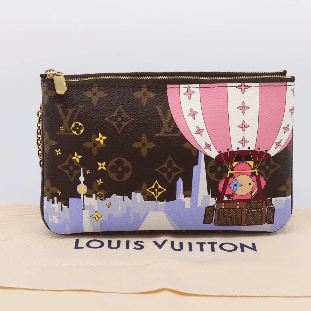 LOUIS VUITTON Monogram Vivienne Pochette Double Zip Bag M68486 LV Auth 204905SAM