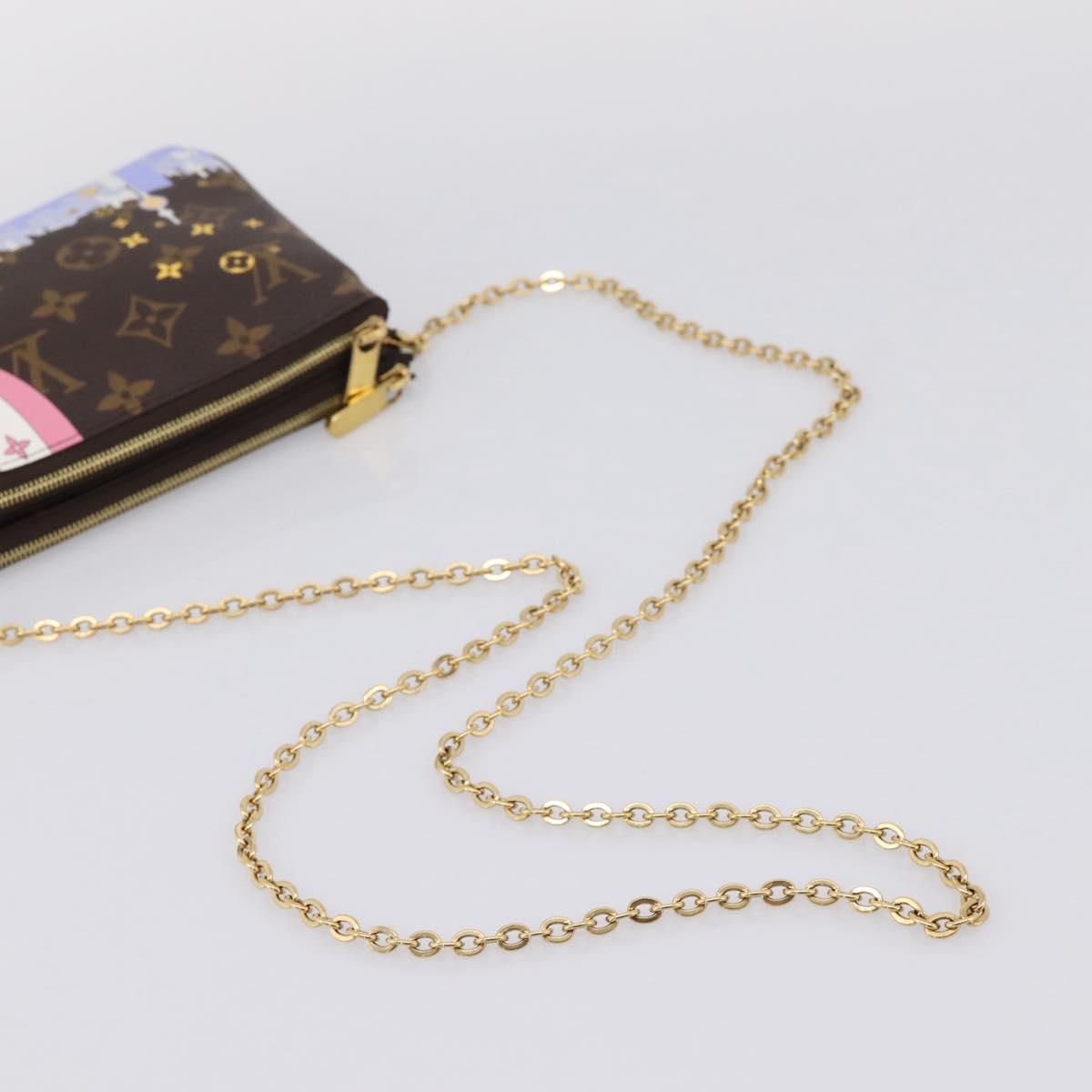 LOUIS VUITTON Monogram Vivienne Pochette Double Zip Bag M68486 LV Auth 204905SAM