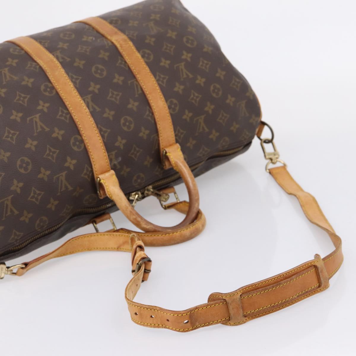 LOUIS VUITTON Monogram Keepall Bandouliere 45 Boston Bag M41418 LV Auth 204917