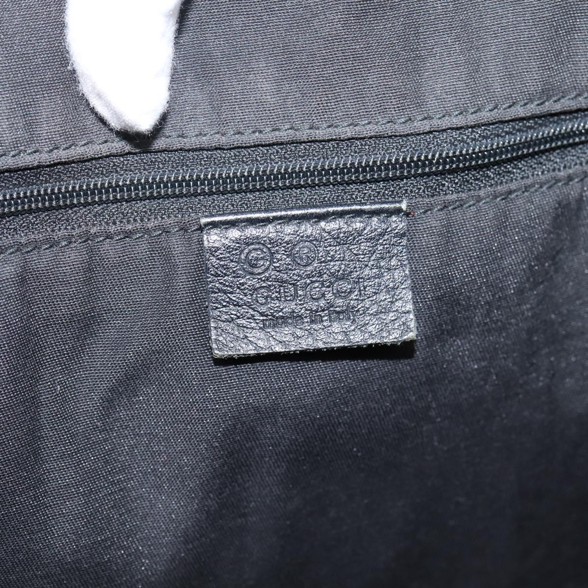 GUCCI GG Canvas Abbey Tote Bag Black Silver 293580 Auth 204921