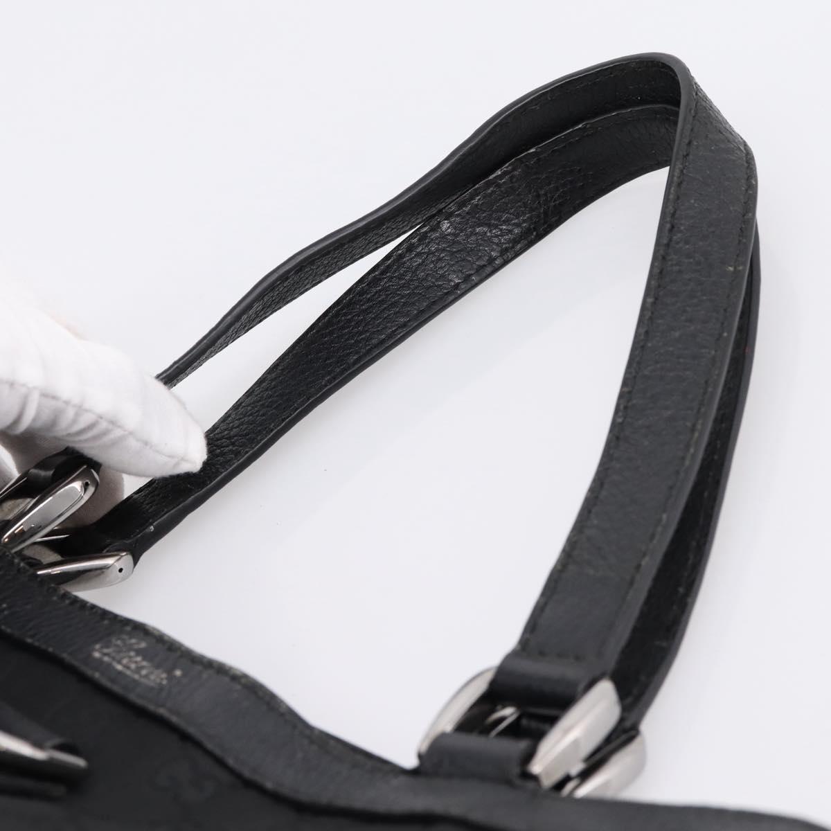 GUCCI GG Canvas Abbey Tote Bag Black Silver 293580 Auth 204921