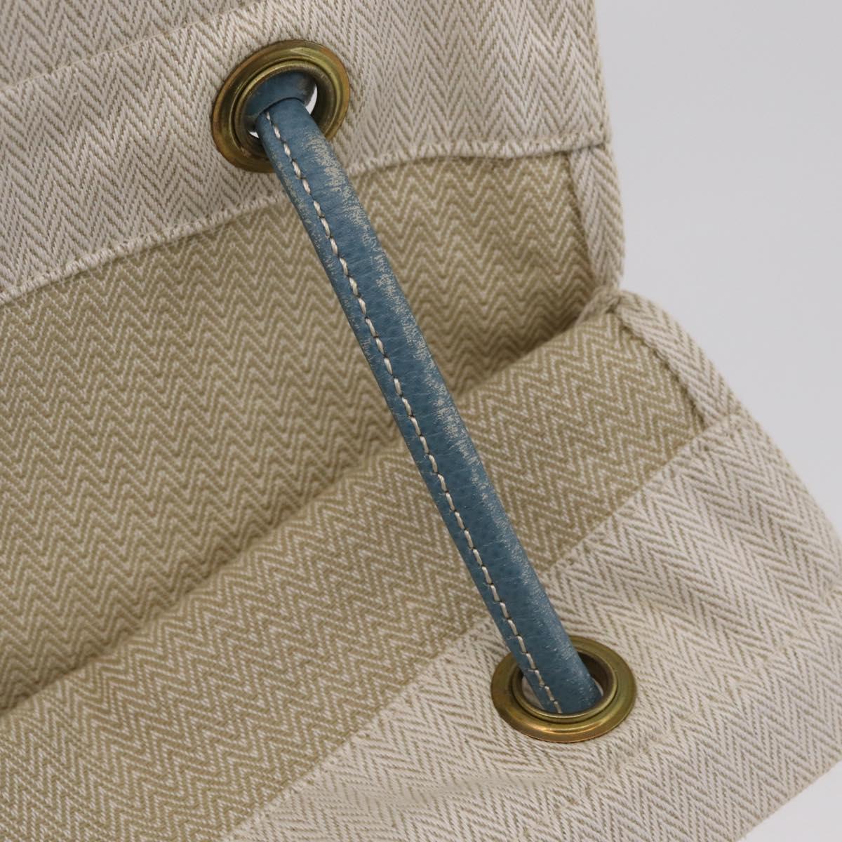 HERMES Sac Aline Shoulder Bag Canvas Beige Auth 204926A