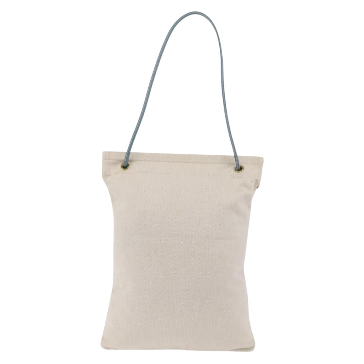 HERMES Sac Aline Shoulder Bag Canvas Beige Auth 204926A