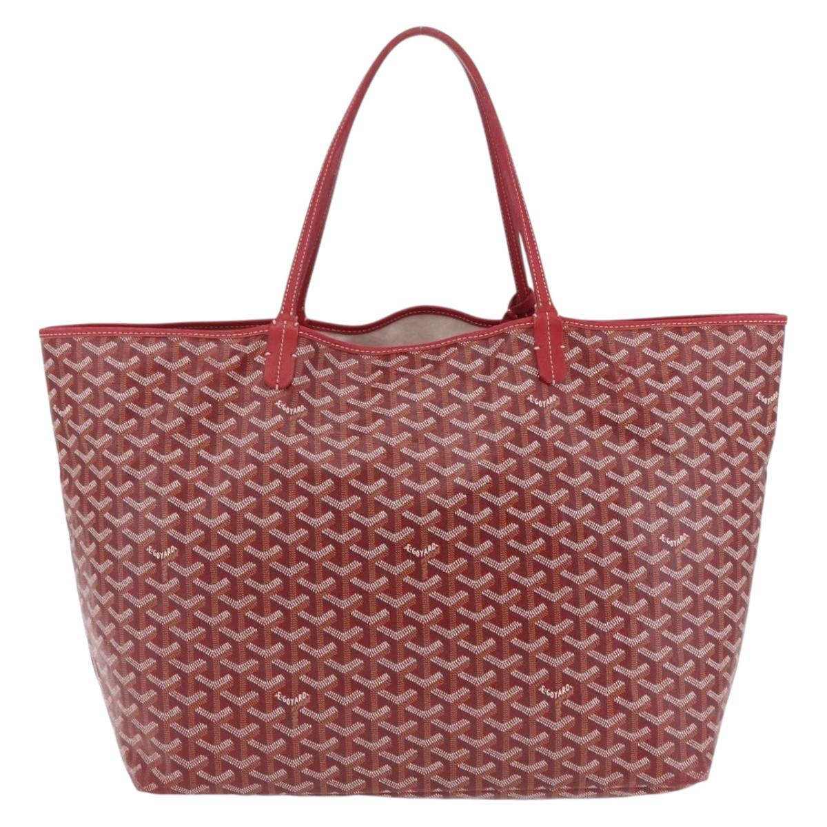 GOYARD Herringbone Saint Louis GM Tote Bag PVC Red Auth 204928A