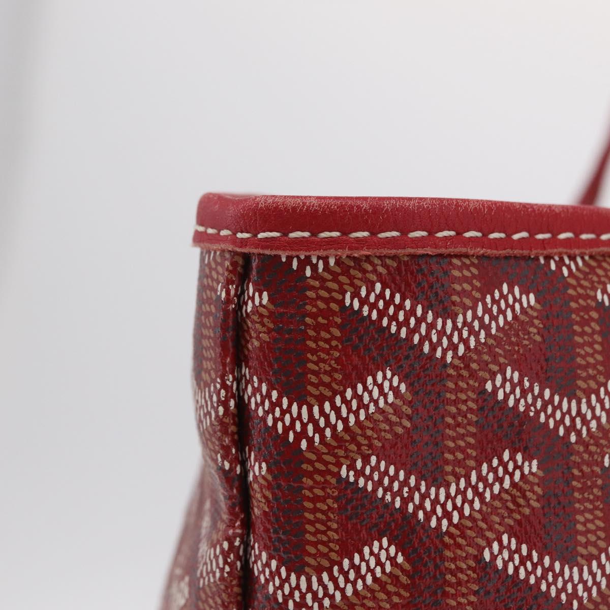 GOYARD Herringbone Saint Louis GM Tote Bag PVC Red Auth 204928A