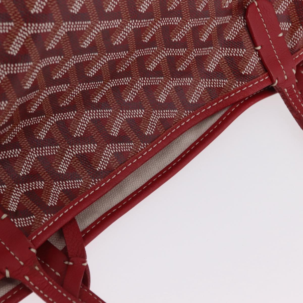 GOYARD Herringbone Saint Louis GM Tote Bag PVC Red Auth 204928A