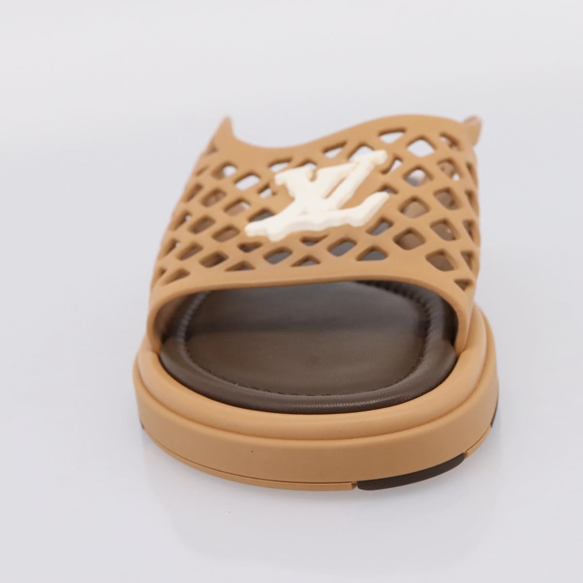LOUIS VUITTON LV Waffles Sandals Rubber 6 LV Auth 204935M