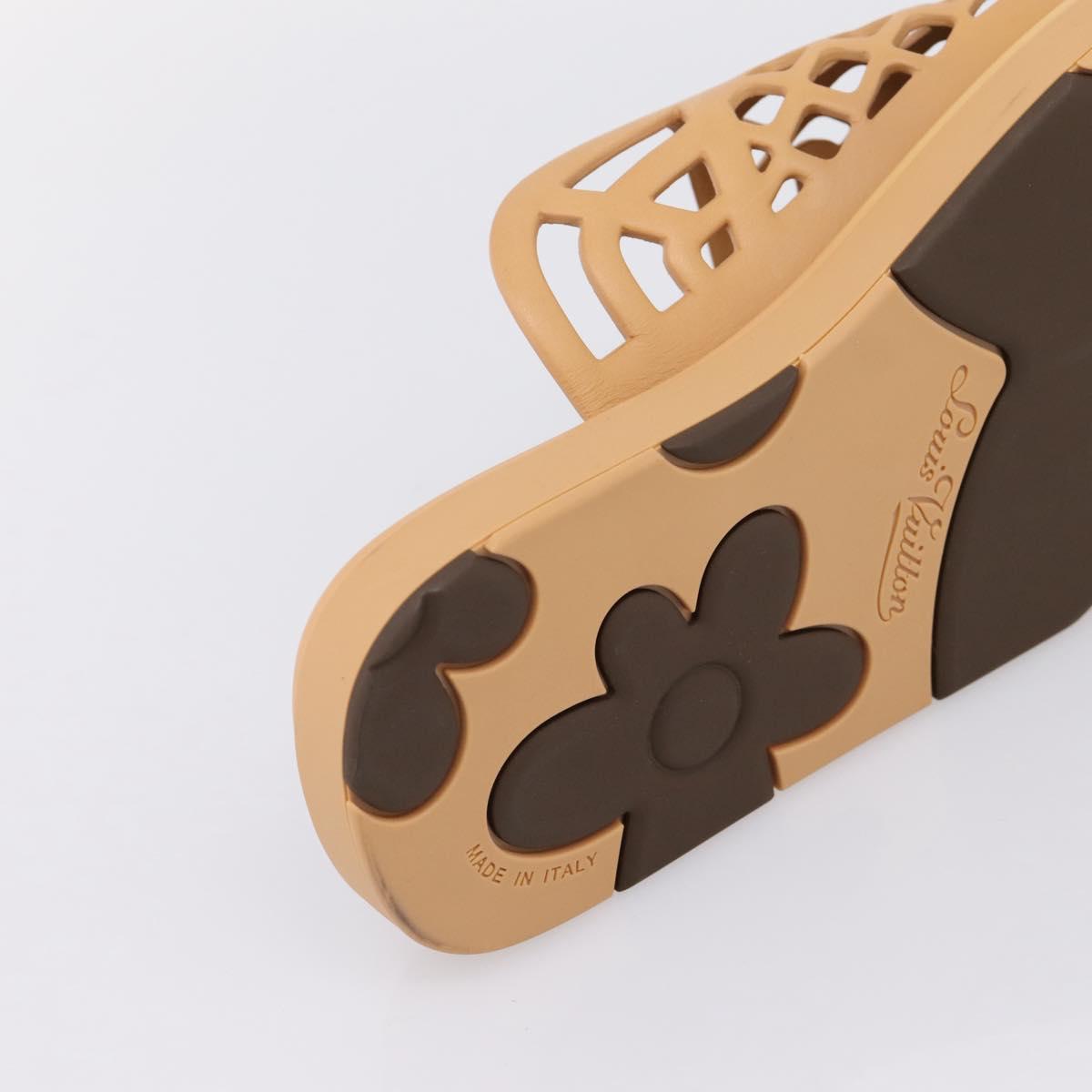 LOUIS VUITTON LV Waffles Sandals Rubber 6 LV Auth 204935M