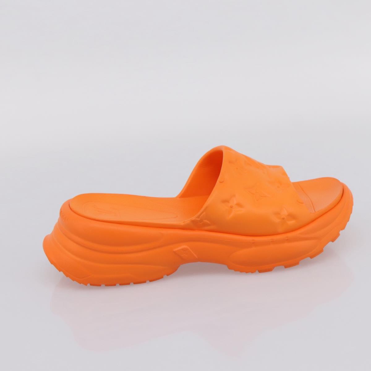 LOUIS VUITTON Pool 55 Sandals rubber Violet LV Auth 204936M