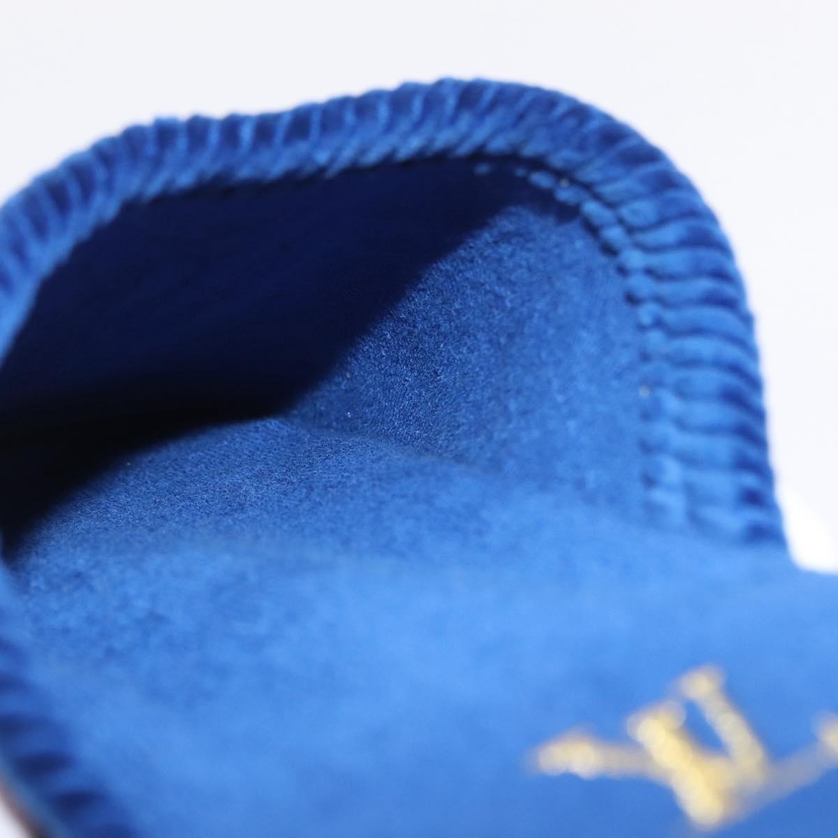 LOUIS VUITTON Damier LV Palace Line Mules pumps Blue LV Auth 204939M