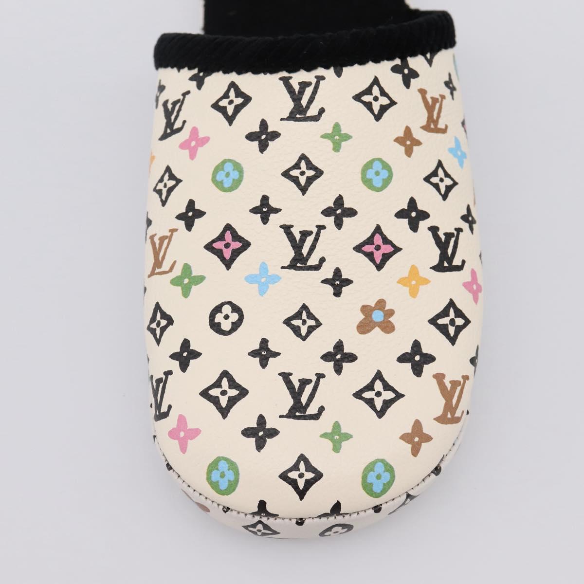 LOUIS VUITTON Monogram Craggy LV Palace Line Mules pumps White LV Auth 204940M