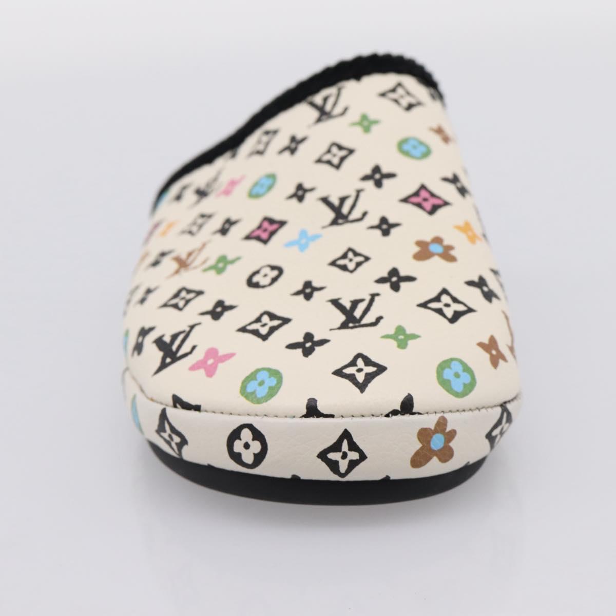 LOUIS VUITTON Monogram Craggy LV Palace Line Mules pumps White LV Auth 204940M