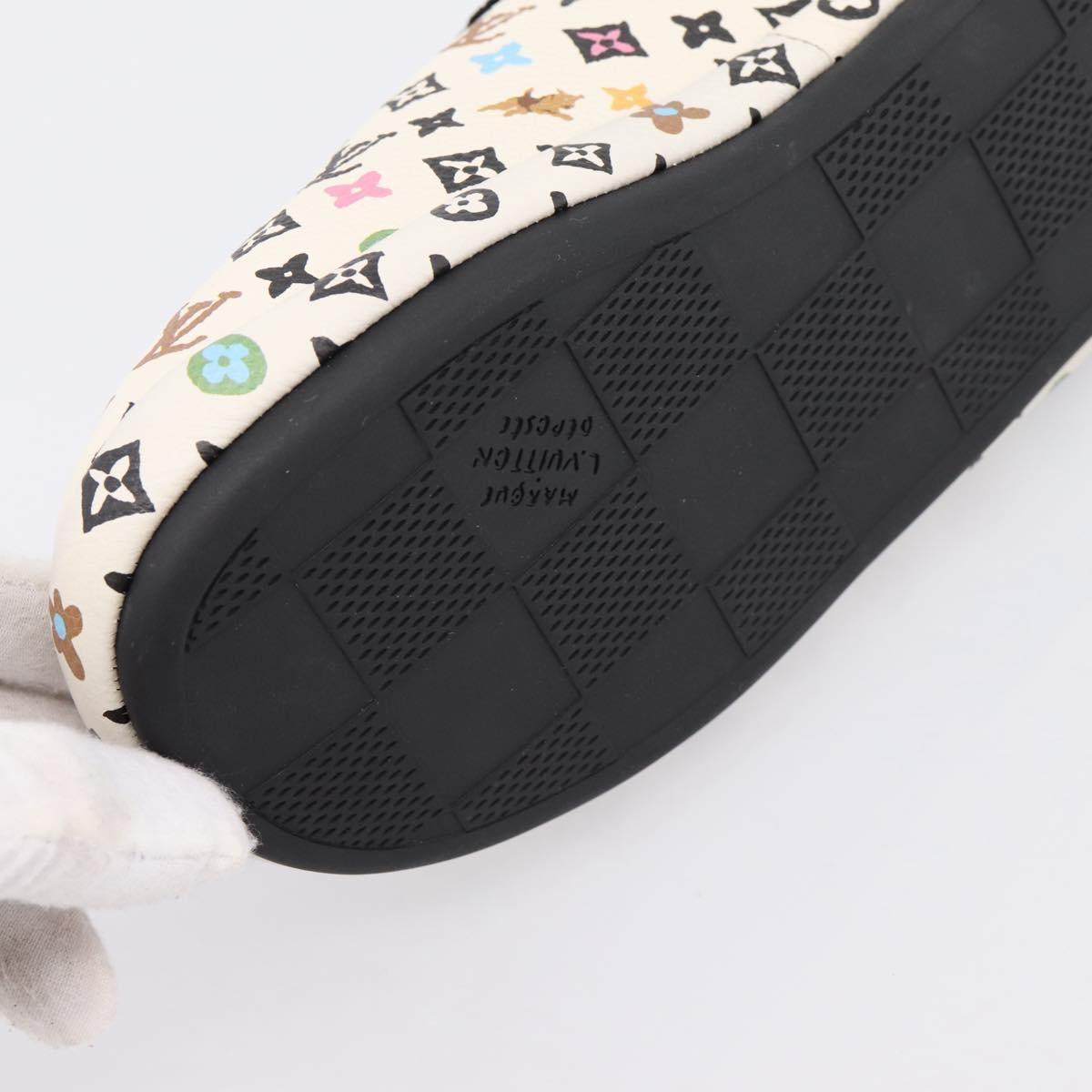 LOUIS VUITTON Monogram Craggy LV Palace Line Mules pumps White LV Auth 204940M