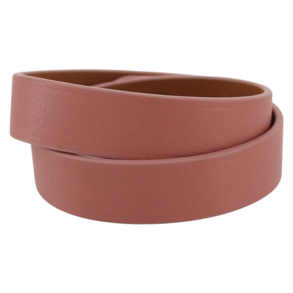 Christian Dior Bracelet Leather Pink Gold Auth 204944M