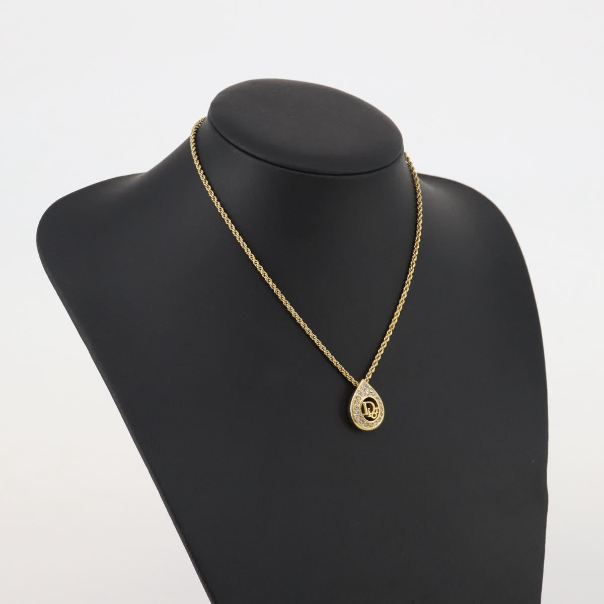 Christian Dior Necklace metal Gold Tone Auth 204947