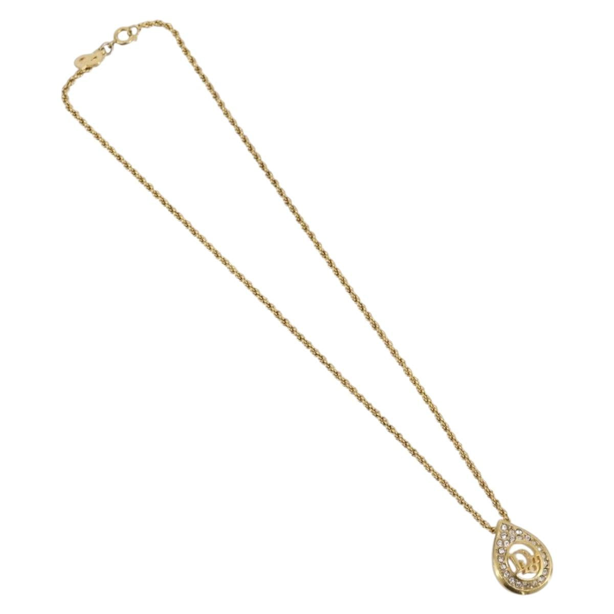 Christian Dior Necklace metal Gold Tone Auth 204947