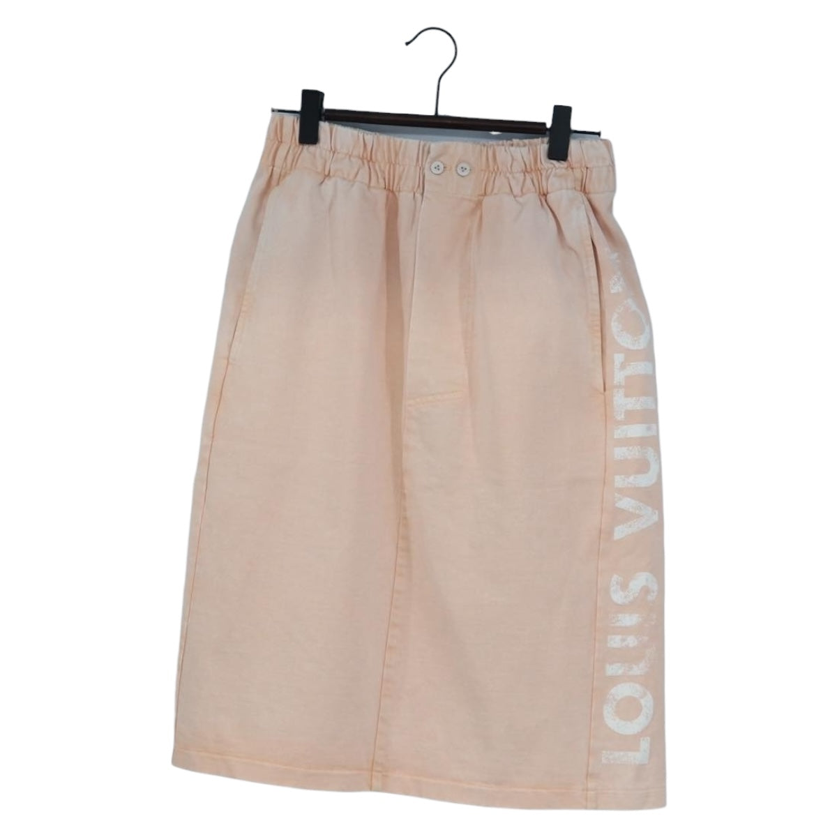 LOUIS VUITTON Skirt Cotton XS Pink LV Auth 204959M