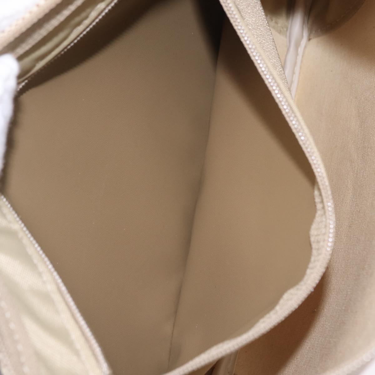 LONGCHAMP Shoulder Bag Canvas Beige Auth 204983A