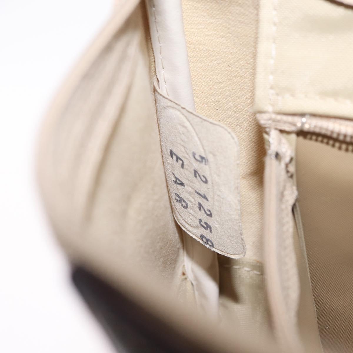 LONGCHAMP Shoulder Bag Canvas Beige Auth 204983A